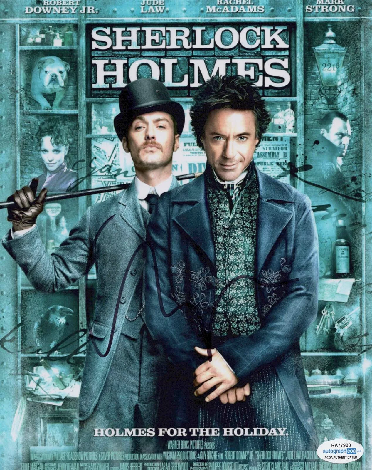 GUY RITCHIE — Guy Ritchie signed "SHERLOCK HOLMES" 8x10 Photo PROOF a MOBLAND Director ACOA, image 3