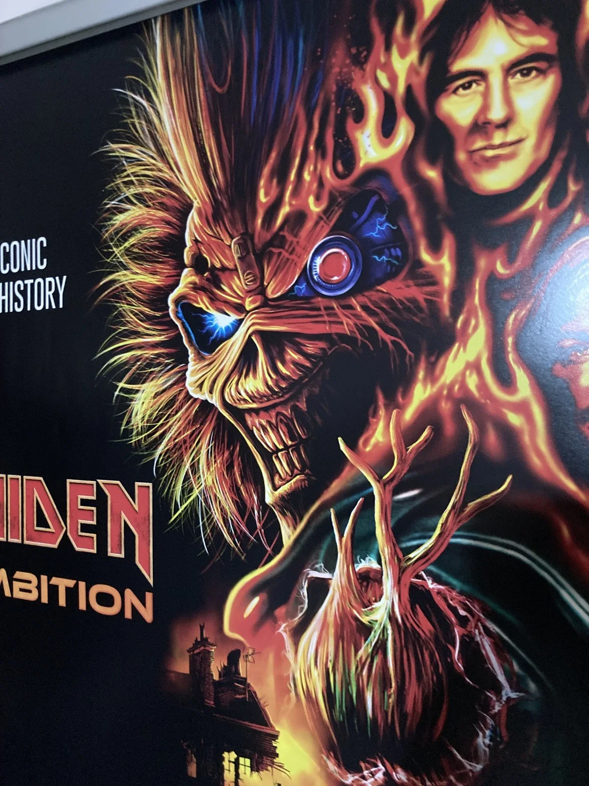 IRON MAIDEN BURNING AMBITION Original UK Quad Cinema Poster rare EDDIE, изображение 3