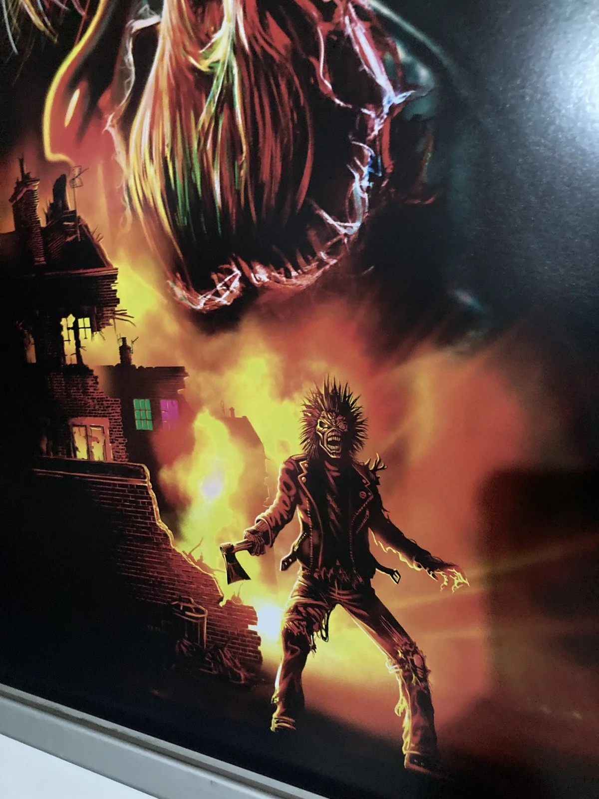 IRON MAIDEN BURNING AMBITION Original UK Quad Cinema Poster rare EDDIE, изображение 4