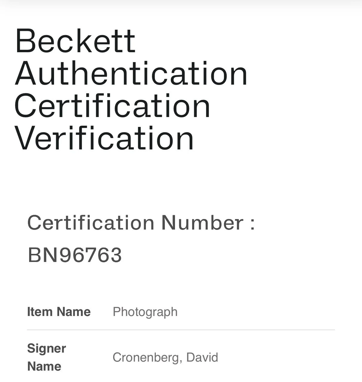 David Cronenbrg — DAVID CRONENBERG SIGNED NIGHTBREED THE CABAL CUT 12X18 PHOTO PROOF + BECKETT COA, image 4