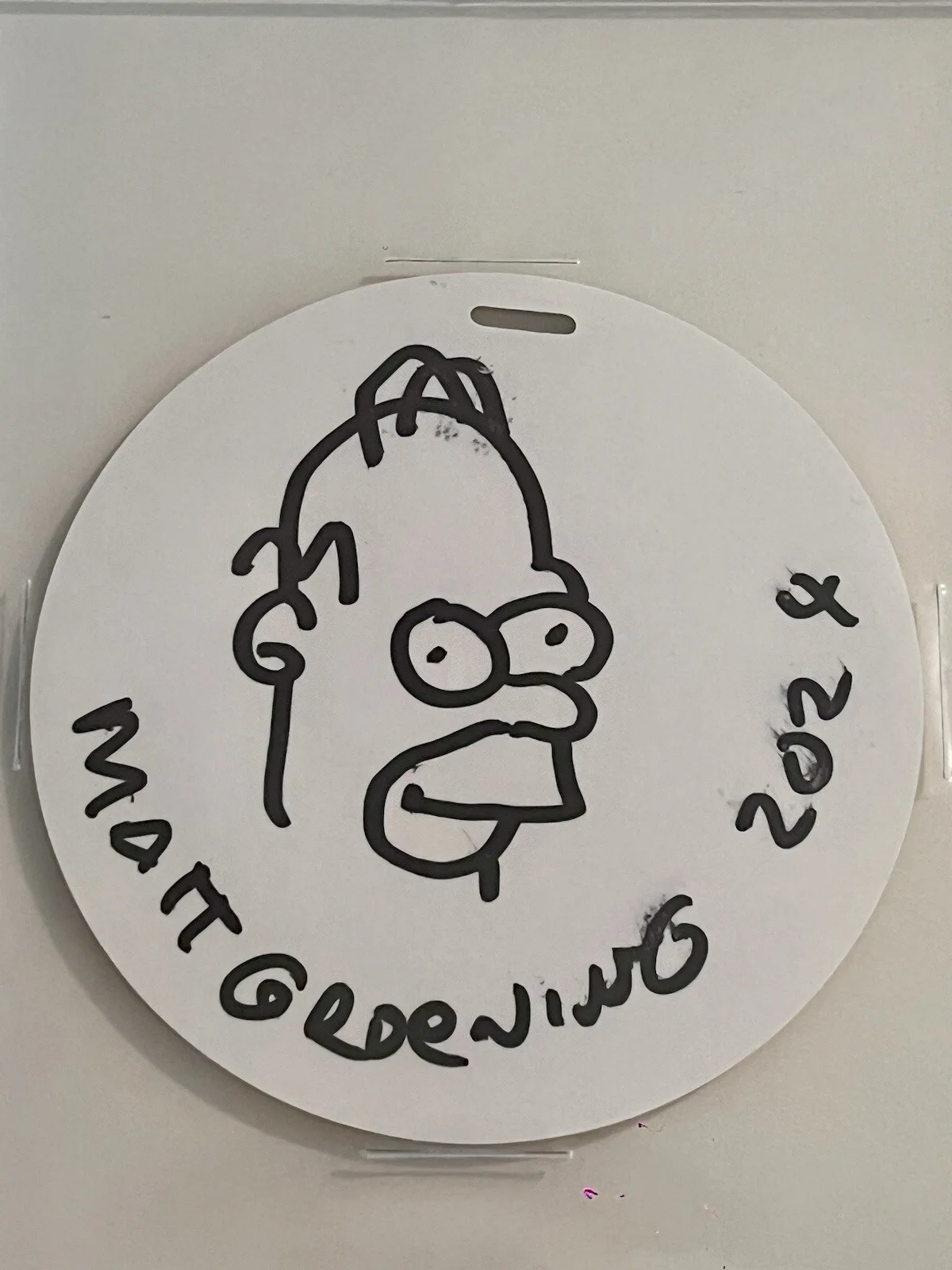 Matt Groening — MATT GROENING SIGNED AUTOGRAPH THE SIMPSONS HOMER HAND SKETCH BECKETT SLABBED, изображение 5