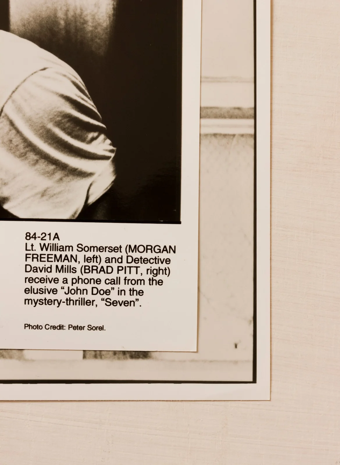 Seven - 2 Film Stills - Brad Pitt Morgan Freeman Cult Indie Cop Crime Thriller, изображение 3