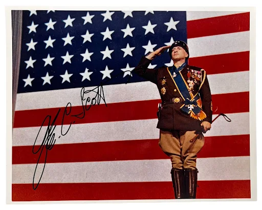 George C. Scott — George C. Scott Autographed 8x10 Patton Photo w/ With JSA Auction LOA, image 2