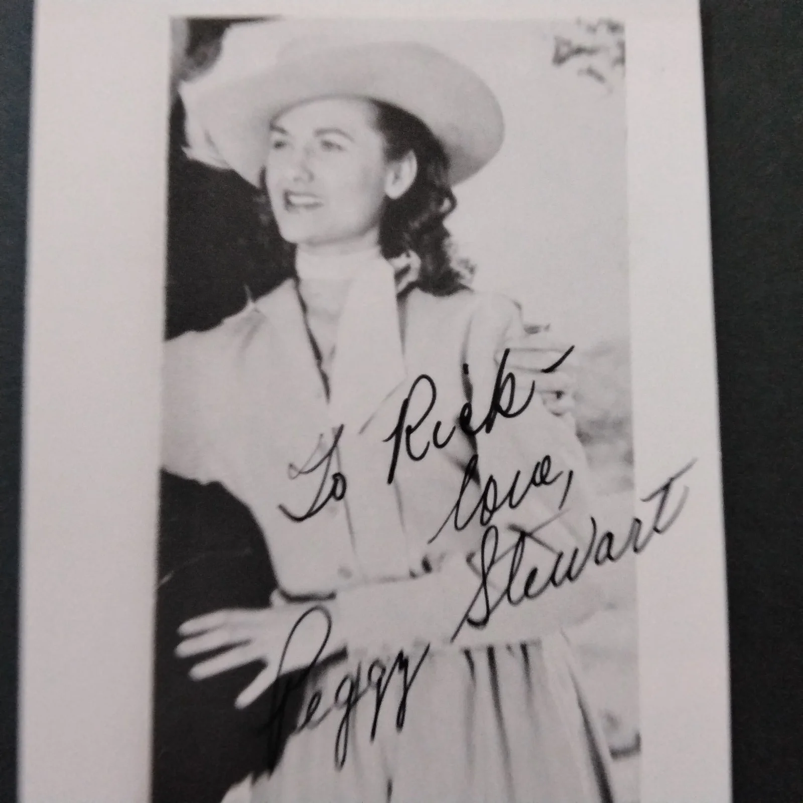Peggy Stewart SIGNED 3x5 Photo 40s Movie TV Actress Westerns Republic Roy Rogers, изображение 5