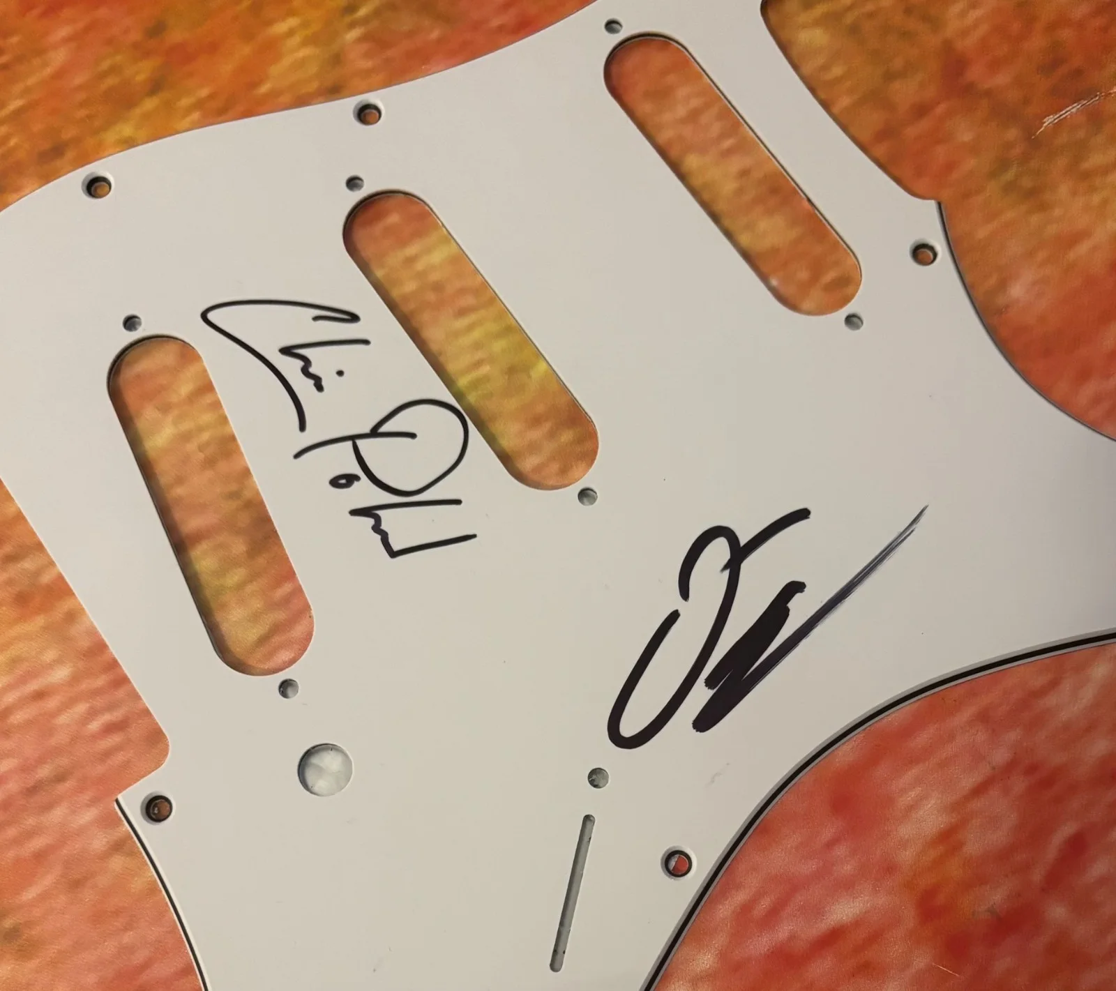 GFA Dave Ellefson & Chris Poland * MEGADEATH * Signed Electric Pickguard COA, изображение 2