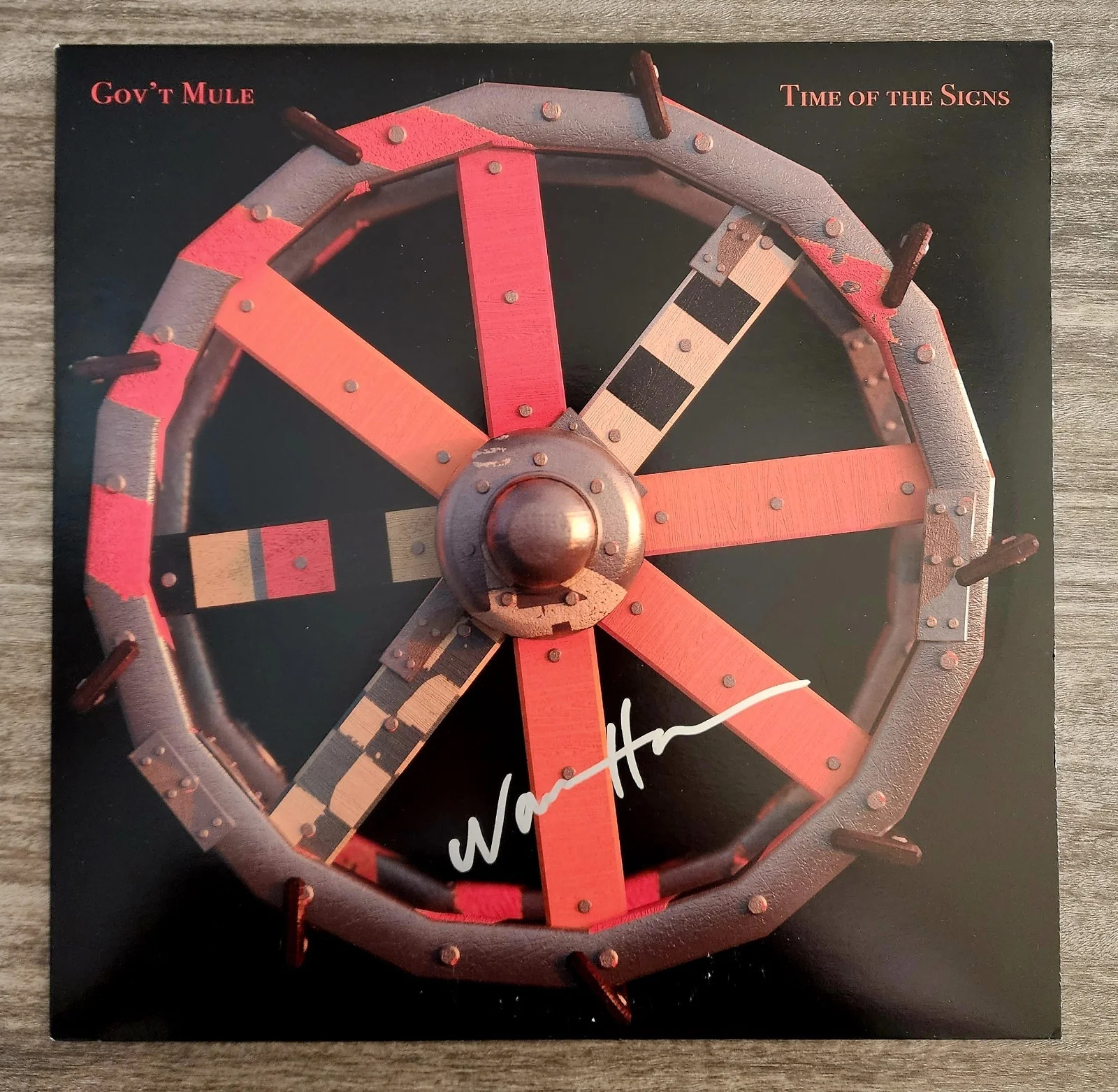 Warren Haynes Signed Gov't Mule - Time of the Signs Vinyl Record RAD, изображение 2