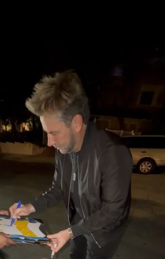 GFA Nickelback Band * CHAD KROEGER * Signed Electric Pickguard EXACT PROOF COA, image 2
