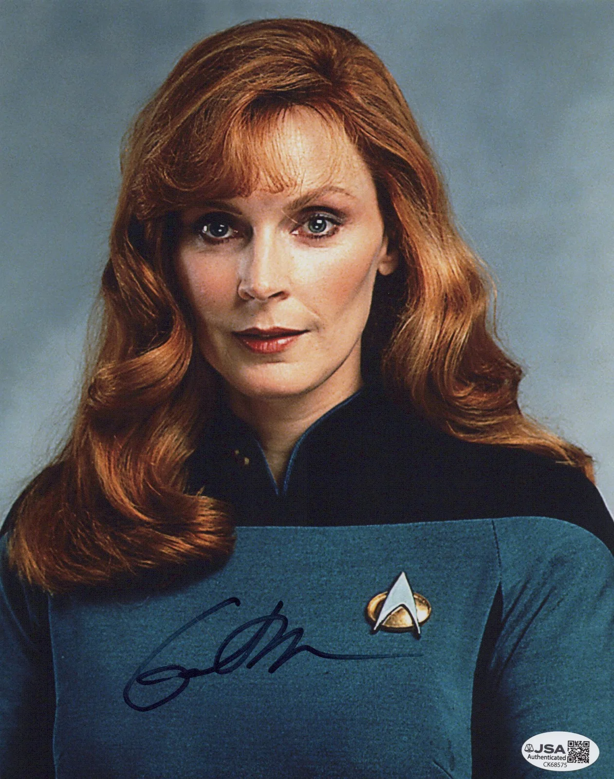Gates McFadden — Star Trek- Gates McFadden, Dr. Beverly Crusher signed 8x10 photo JSA COA