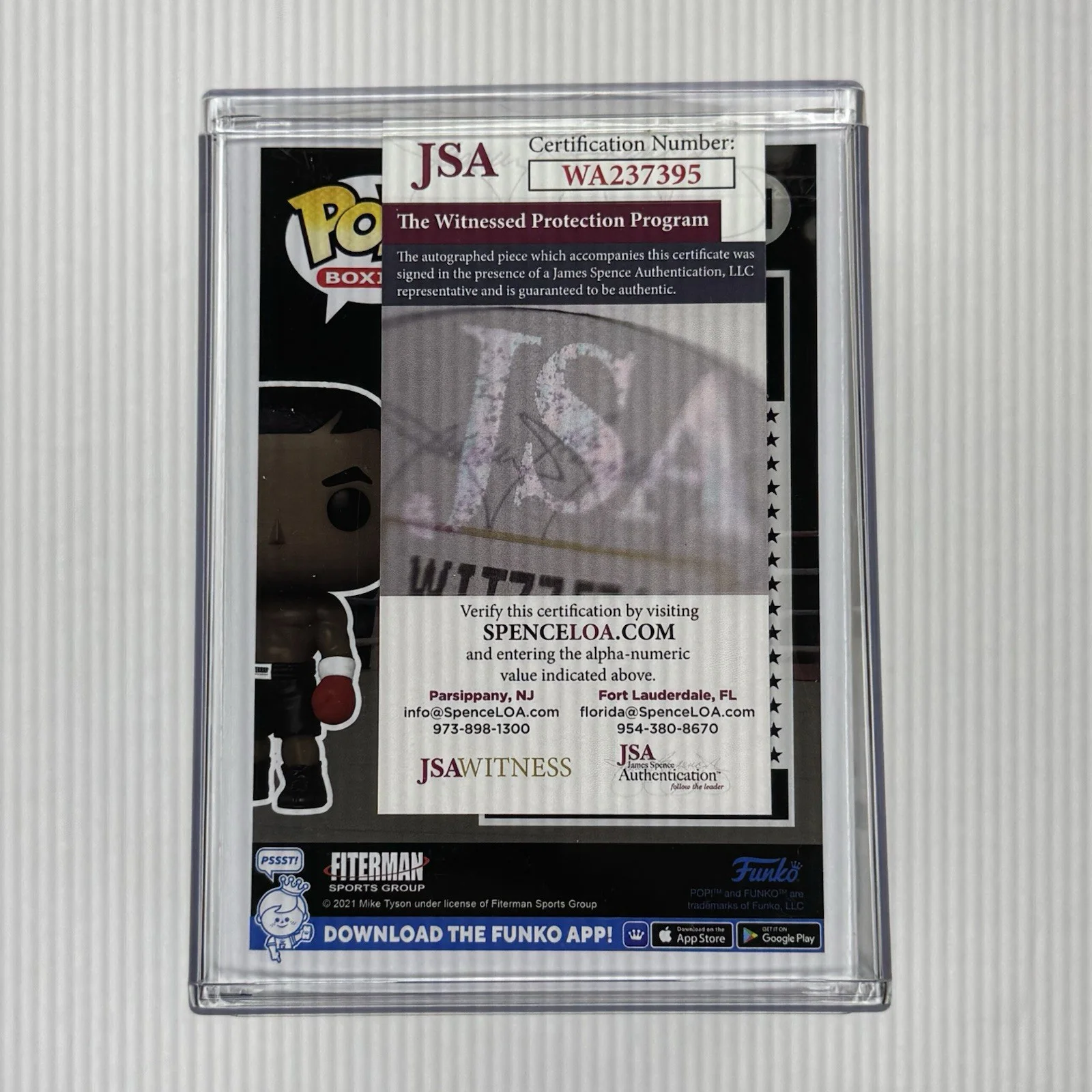 Mike Tyson — Mike Tyson Auto Funko Pop #01 New Fiterman Sports JSA Authentication White Ink, изображение 2