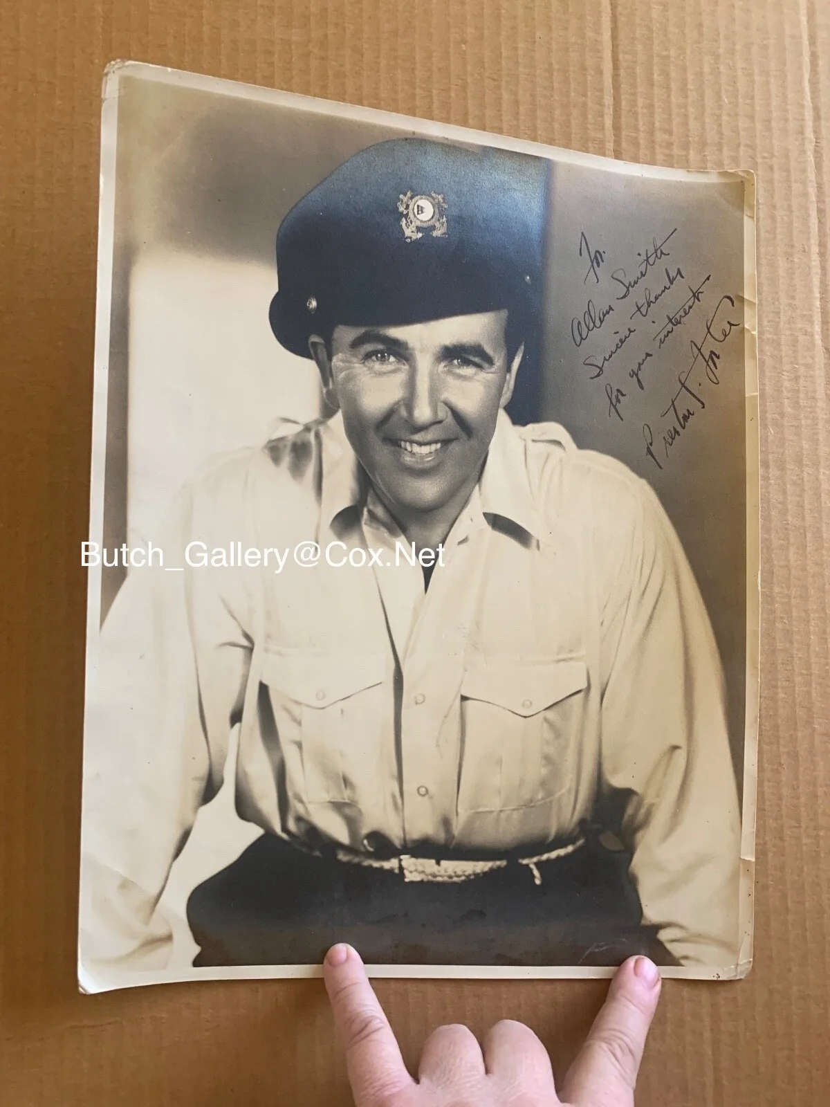 PRESTON FOSTER signed autograph 11x14 mat finish photo 1940s Hollywood, изображение 2