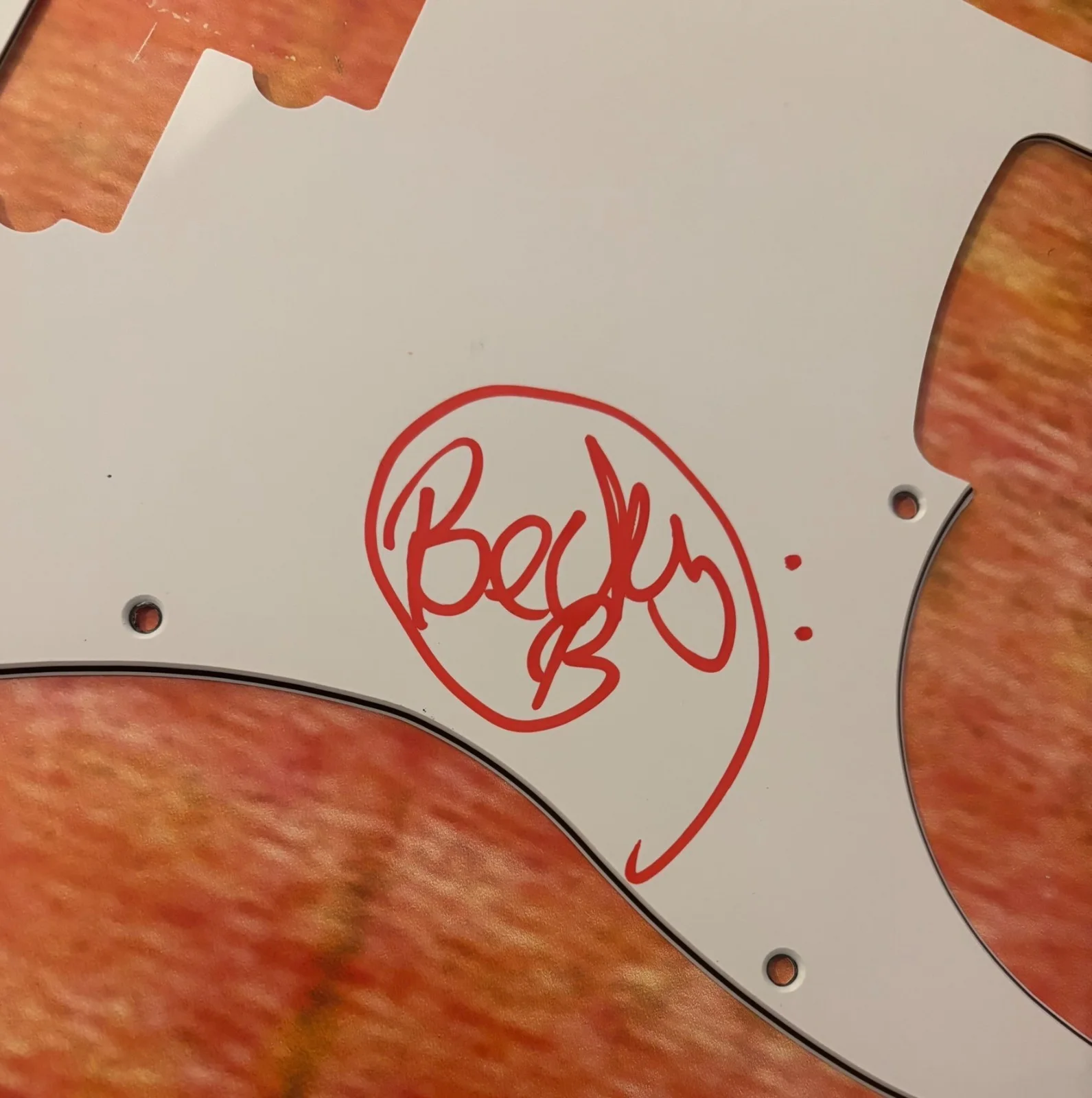 GFA Mercyful Fate Bassist * BECKY BALDWIN * Signed Electric Pickguard PROOF COA, изображение 3