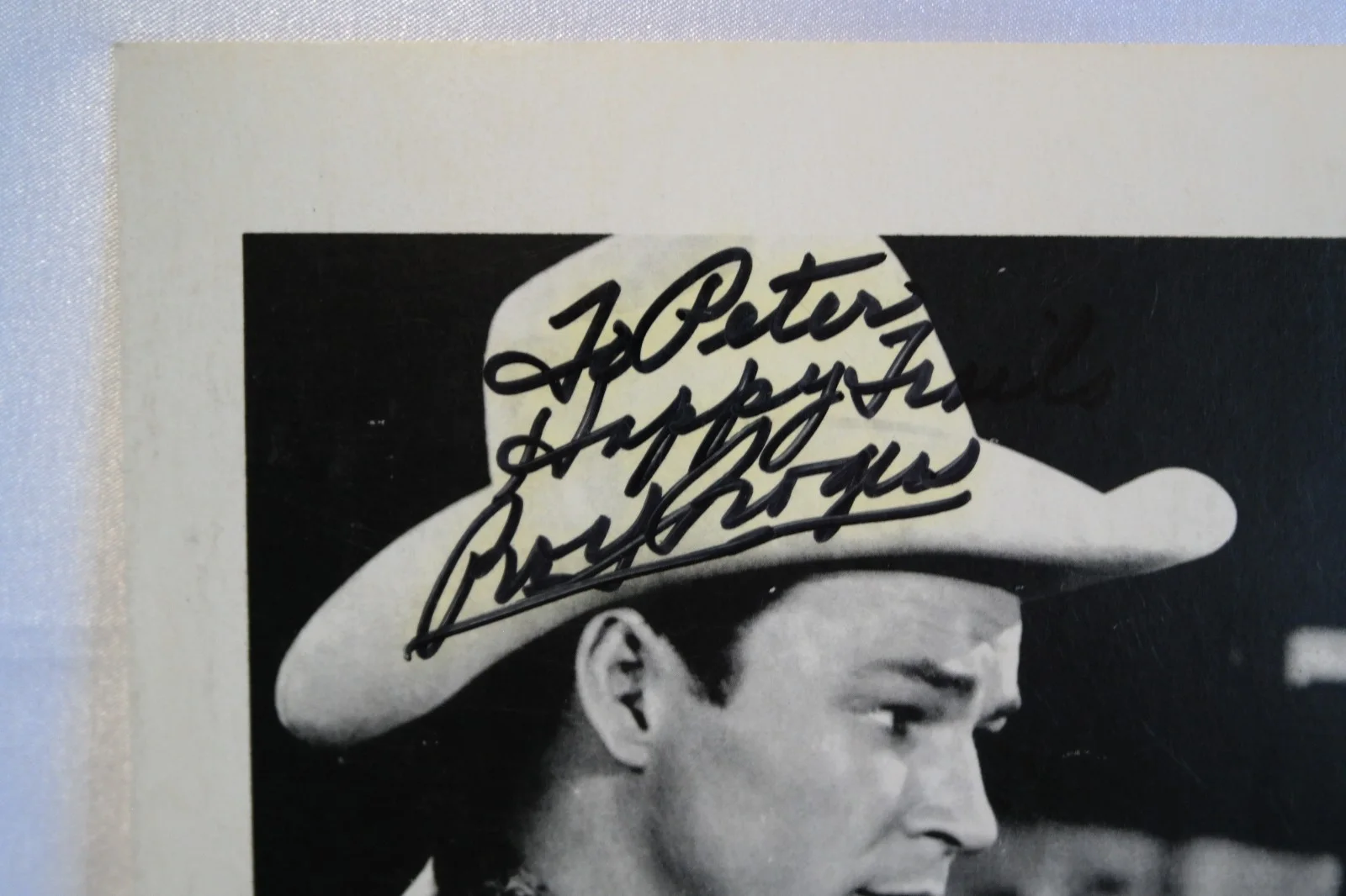 Roy Rogers - Personilized Autographed Black & White 8 x 10 Photograph, image 2