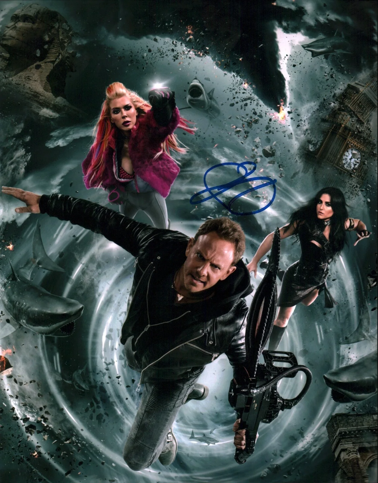 Ian Ziering — Ian Ziering Sharknado 11x14 Signed Photo Poster JSA Certified Autograph