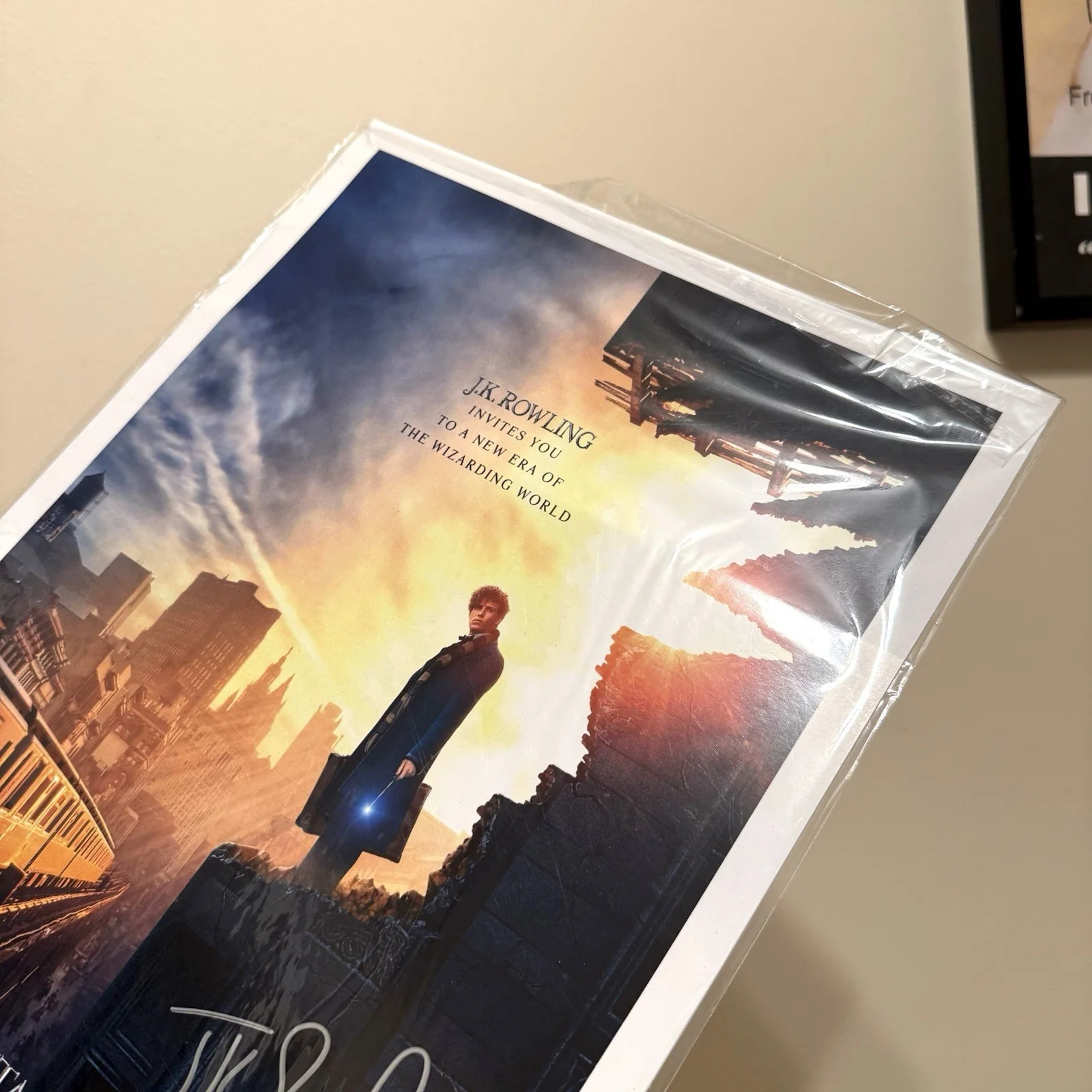 J K ROWLING Fantastic Beasts & Where To Find Them Movie Signed Promo Poster COA, изображение 5
