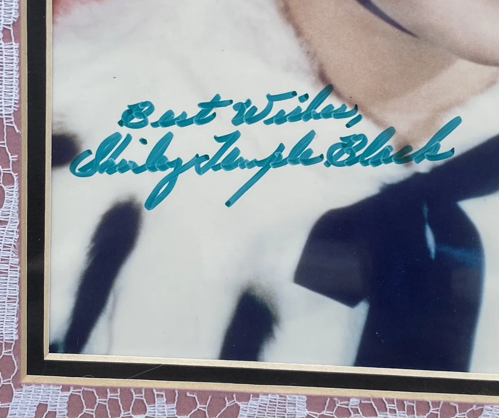 Shirley Temple Signed Autographed Framed Photo, image 3