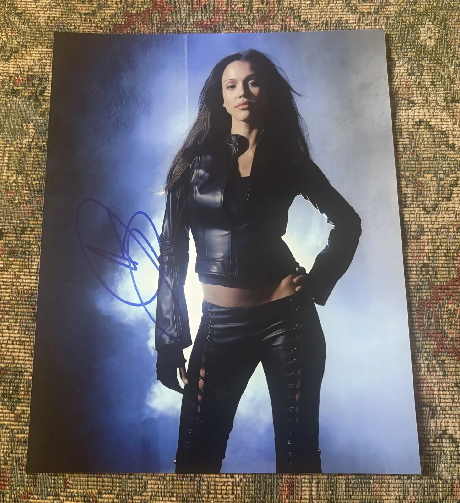 Jessica Alba — Rare, Jessica Alba framed, SIGNED, 8x10 Photo Photograph Dark Angel film 2000s, изображение 3