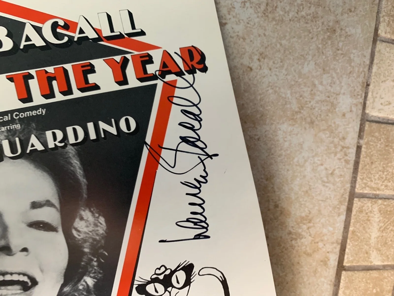LAUREN BACALL signed autograph sheet music for WOMAN OF THE YEAR., изображение 2