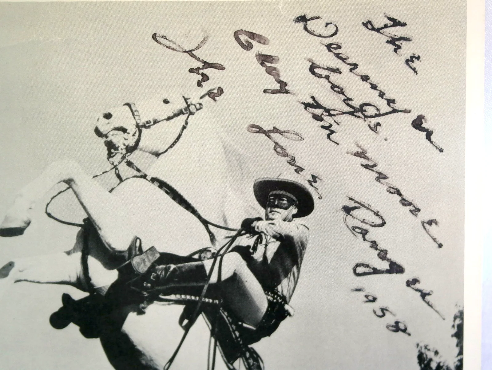 1958 - The Lone Ranger Actor Clayton Moore - Autographed 8 x 10 Bl/Wh Photo, изображение 3