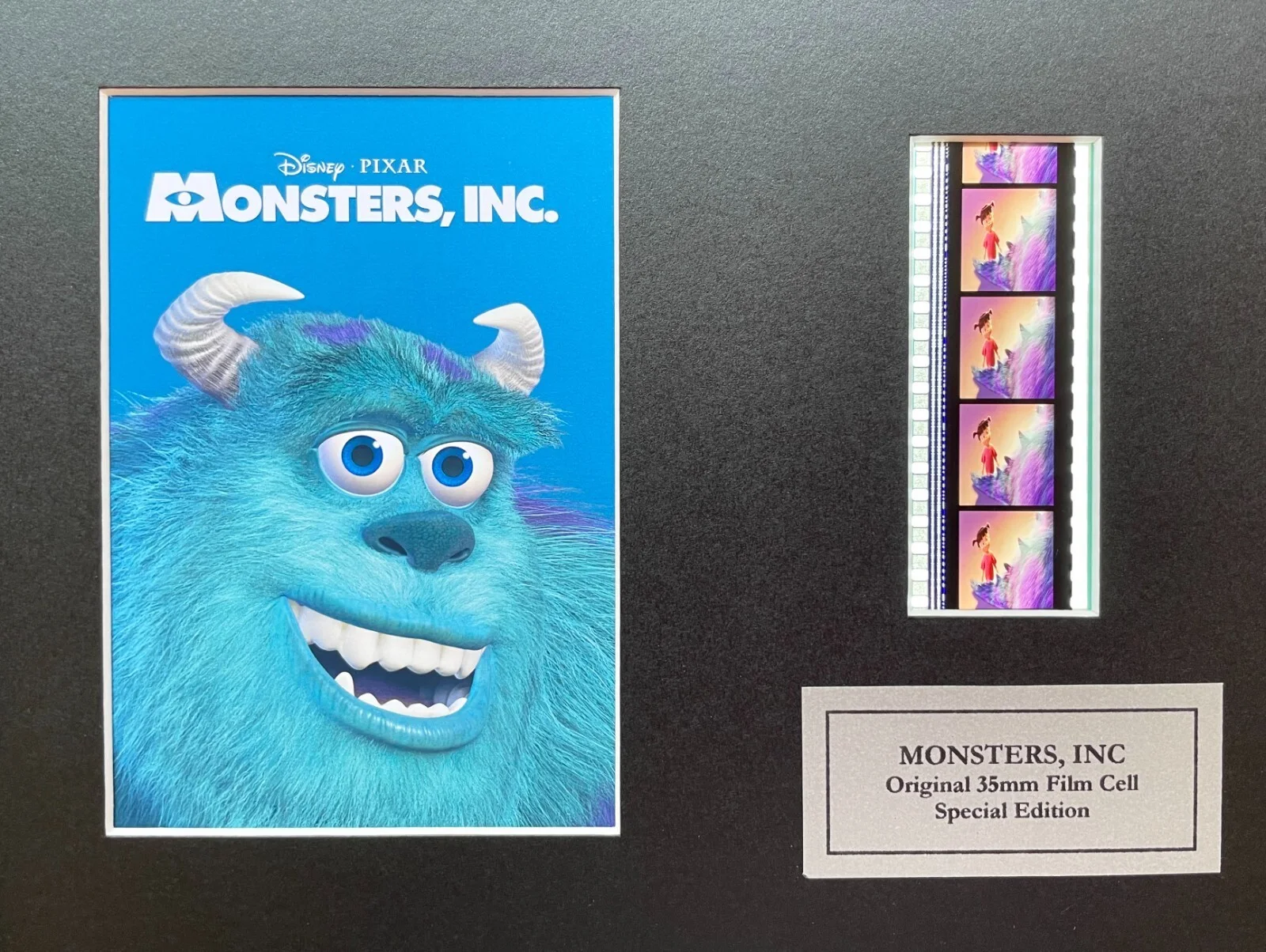Monsters Inc (2001) Original 35mm Film Cells set in Quality Wood Frame + COA v2, image 2