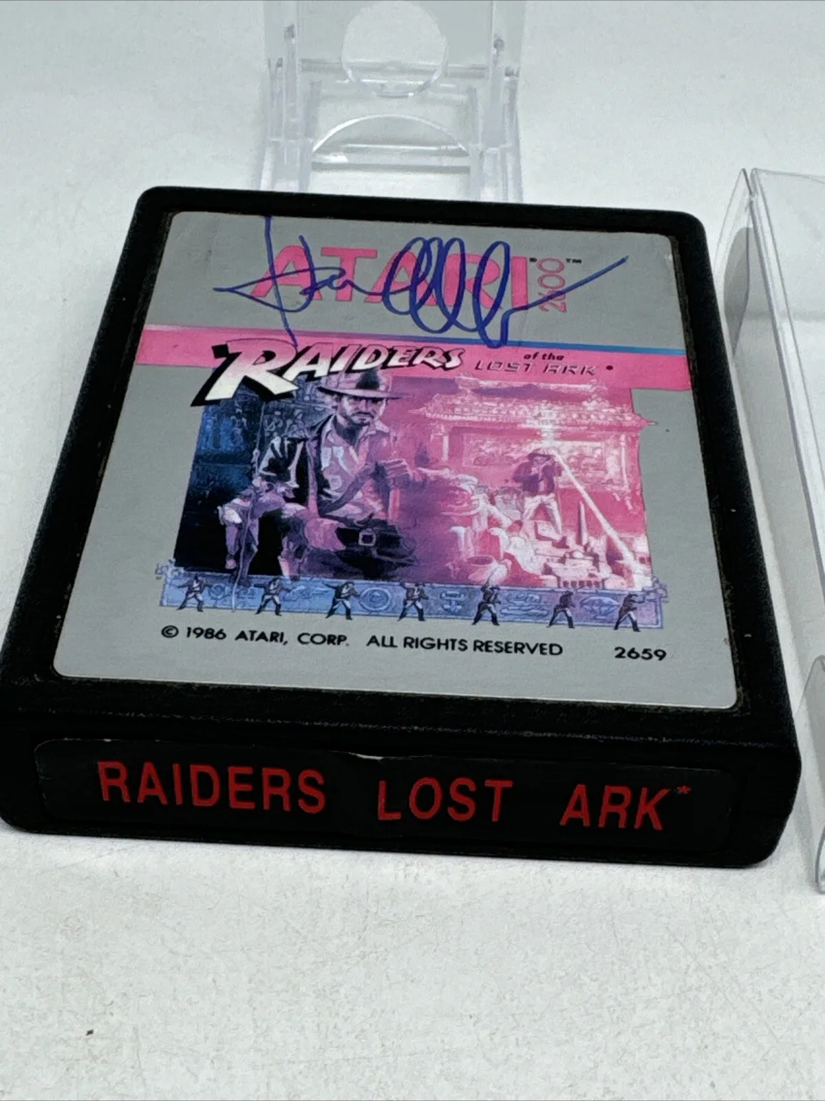 Karen Allen — Karen Allen Signed Raiders Of The Lost Ark Atari Error Cartridge Beckett COA, изображение 4