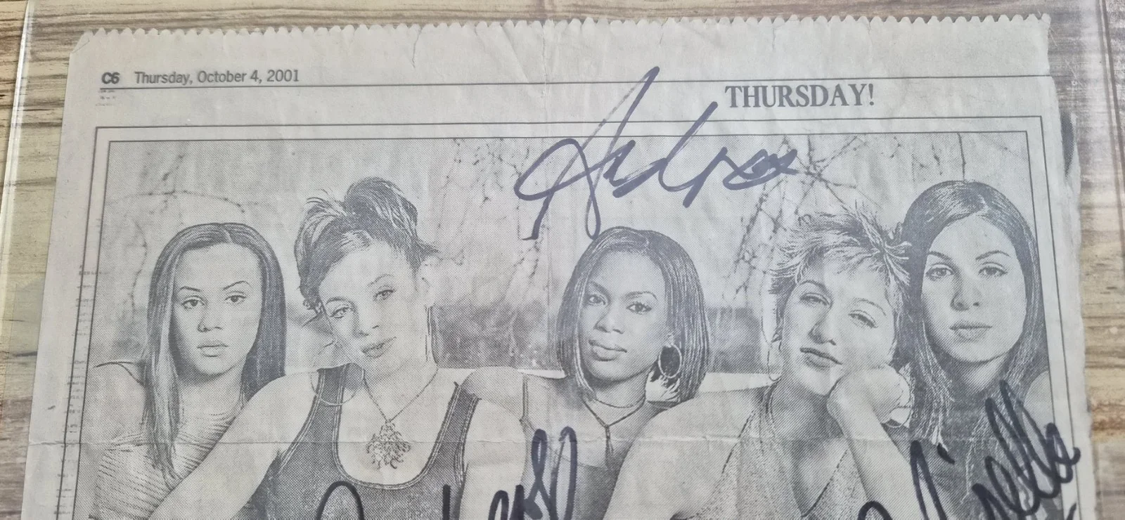 Sugar Jones All 5 Autographs Maiko Sahara Andrea Julie Mirella Dell Oct 4 2001, изображение 3