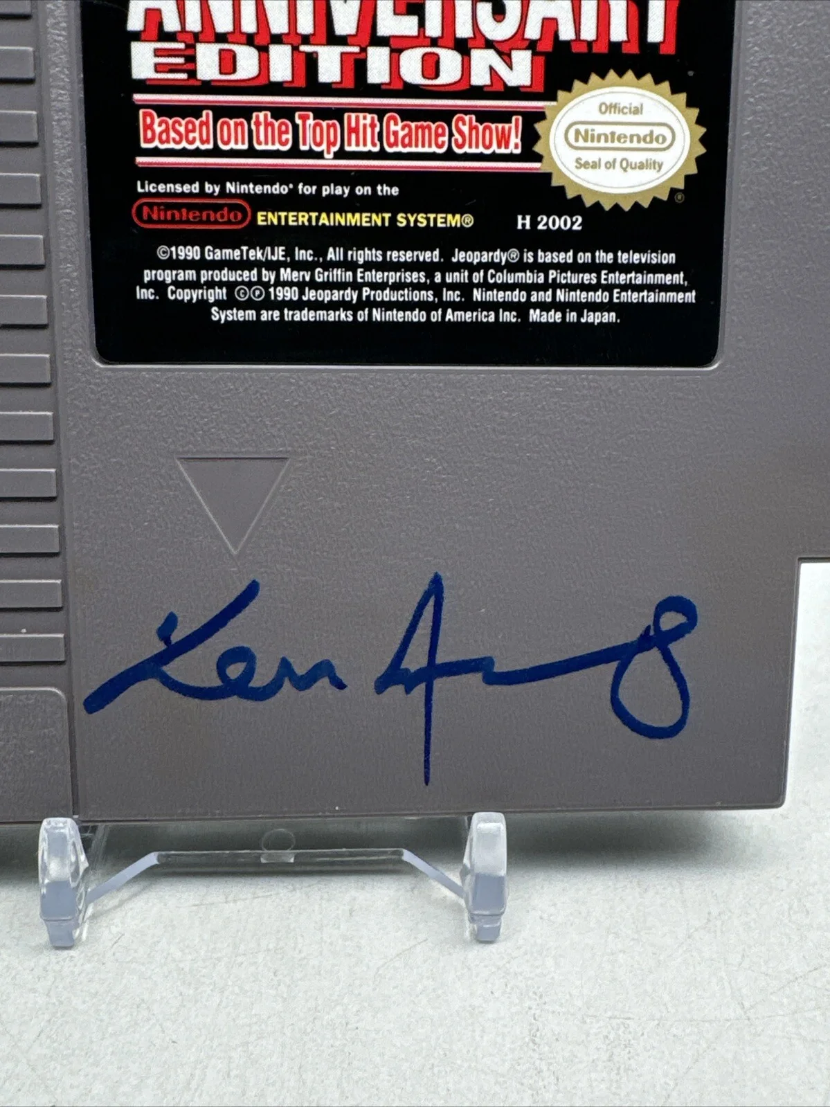 Ken Jennings — Jeopardy 25th Anniversary Edition (NES, 1990) Ken Jennings Signed BAS Champ Host, image 2