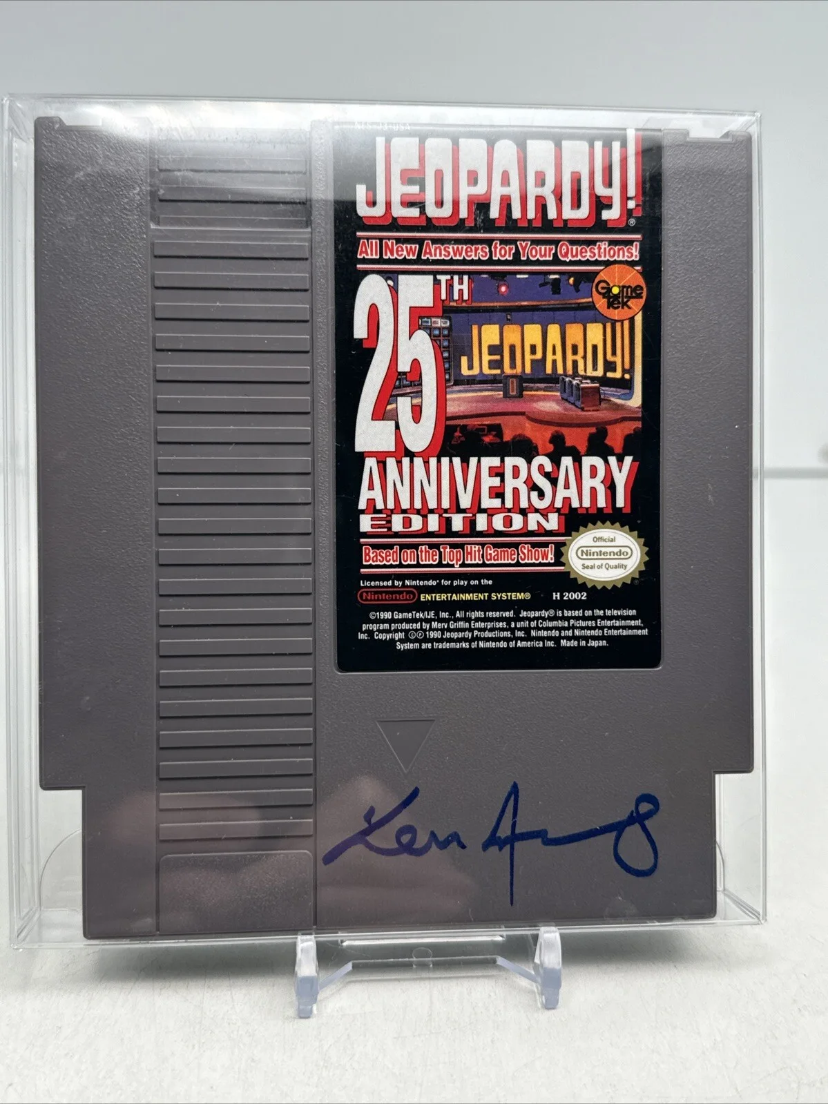 Ken Jennings — Jeopardy 25th Anniversary Edition (NES, 1990) Ken Jennings Signed BAS Champ Host, image 5