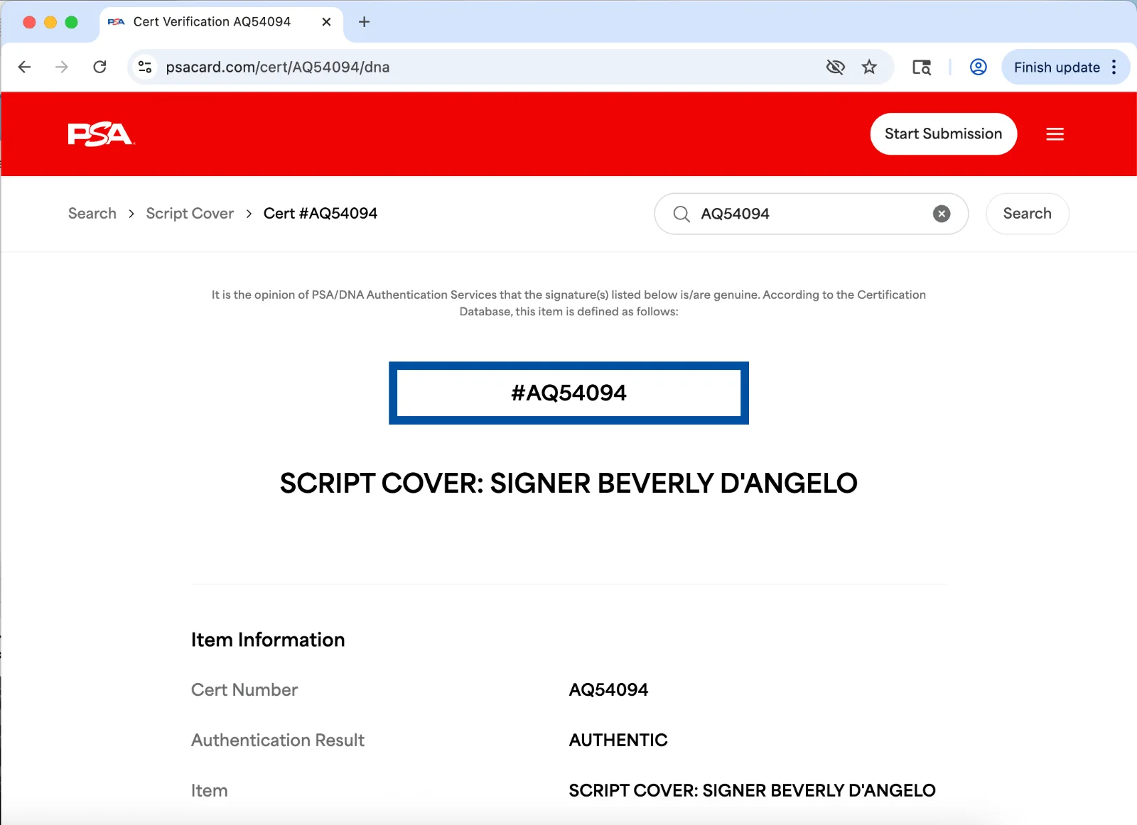 Beverly D'Angelo — Beverly D'Angelo signed Vacation script full 126 pages PSA DNA Autograph, image 3