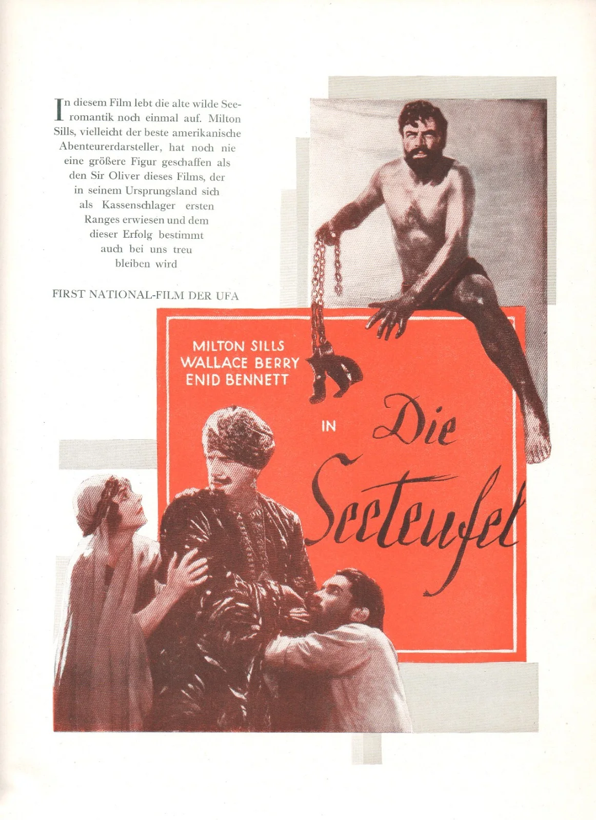 LOST WORLD 1926 Bessie Love, Lewis Stone, Wallace Beery GERMAN ADVERT, image 2