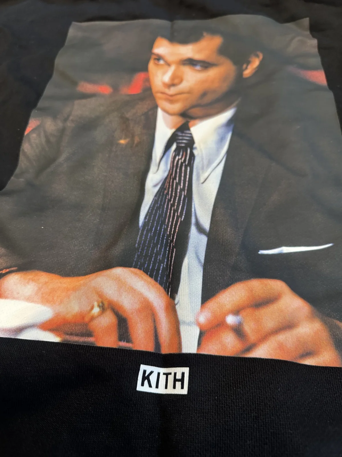 Kith X Goodfellas Hoodie Black XL Henry Hill Ray Liota Mafia Print Rare, изображение 5