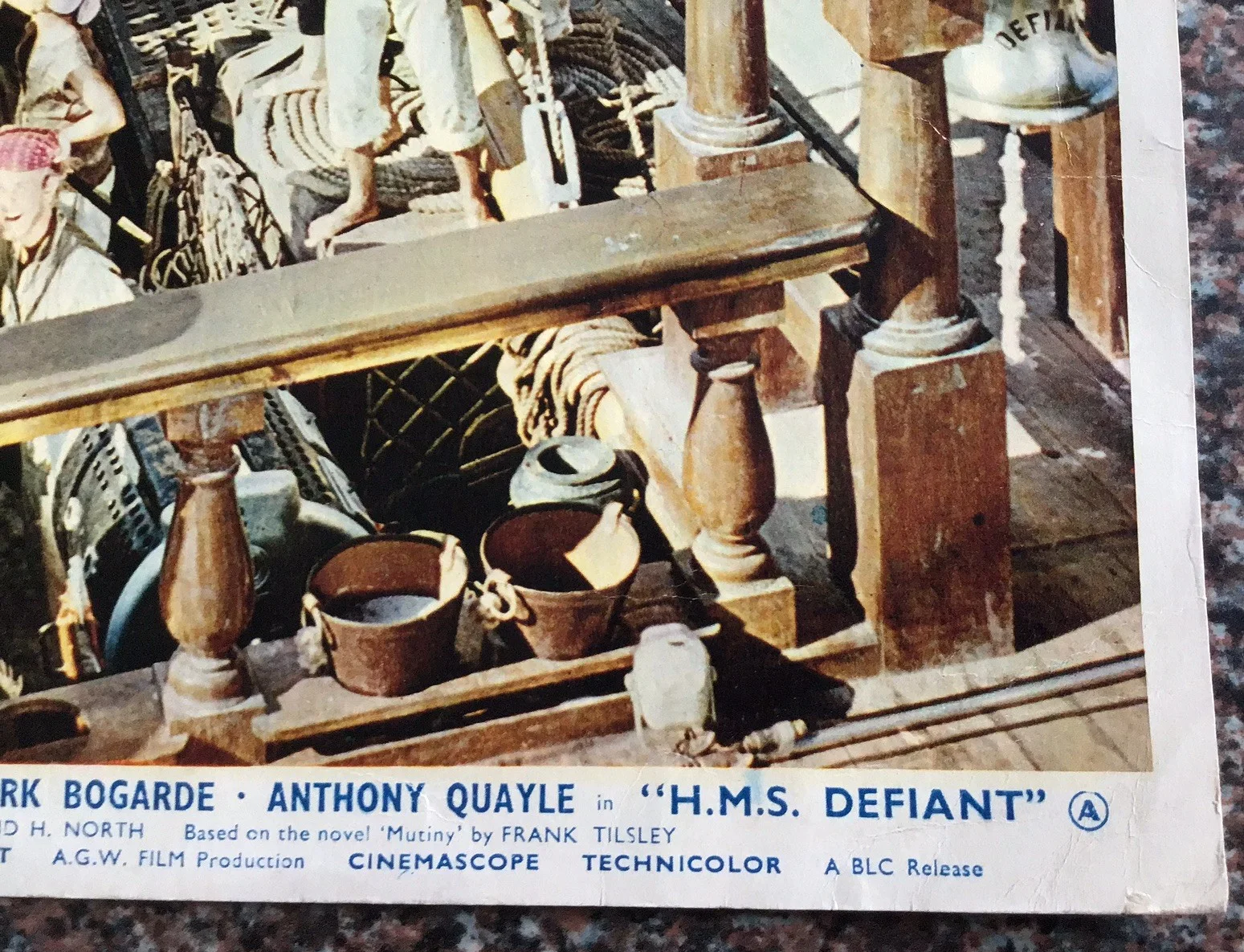 Rare/Vintage CinemaScope Picture ‘H.M.S.DEFIANT’-Alec Guinness/Dirk Bogarde-, изображение 2