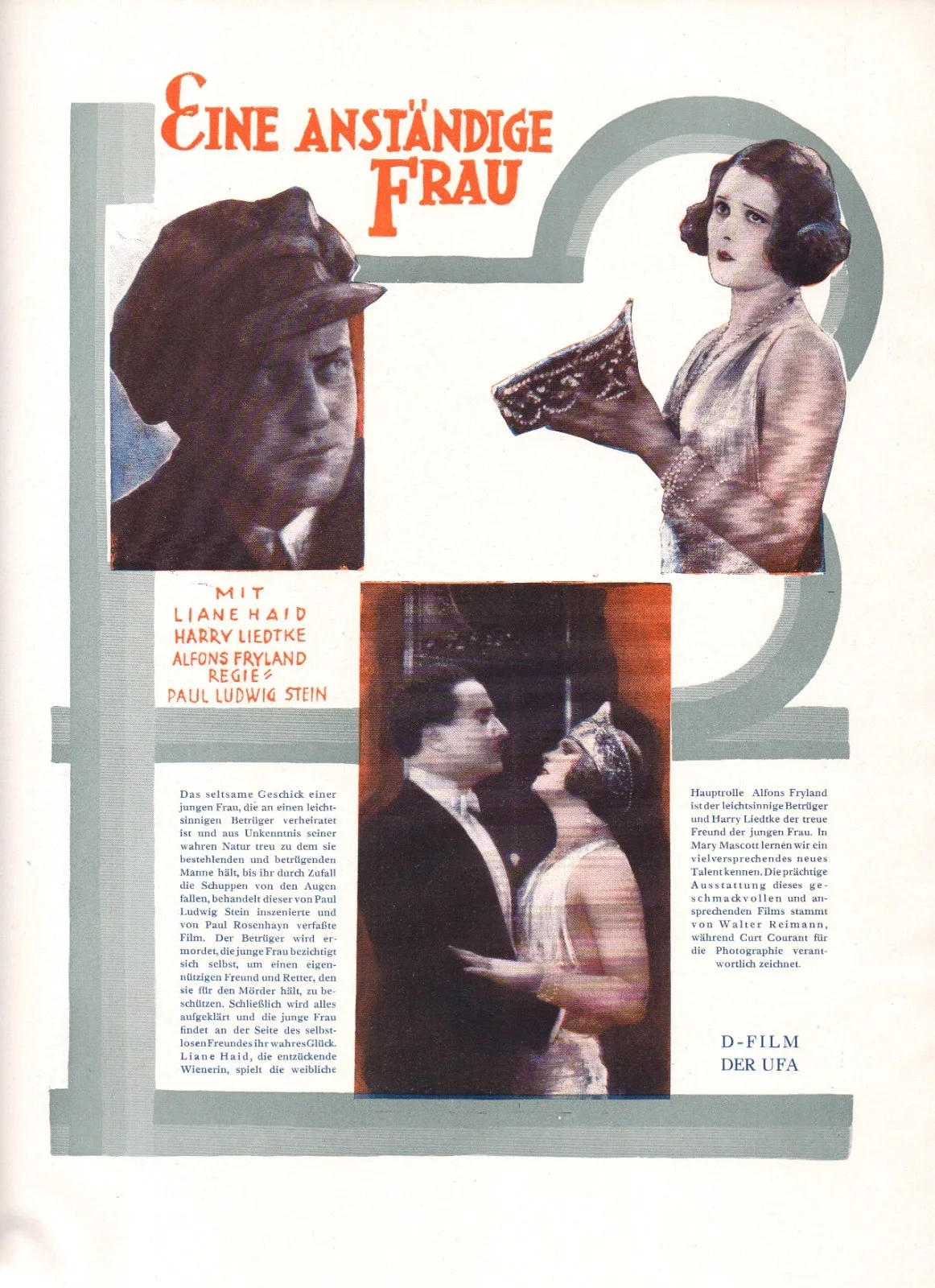 MR. FILIP COLLINS’ ADVENTURE 1926 María Corda, Marlene Dietrich GERMAN ADVERT, изображение 2