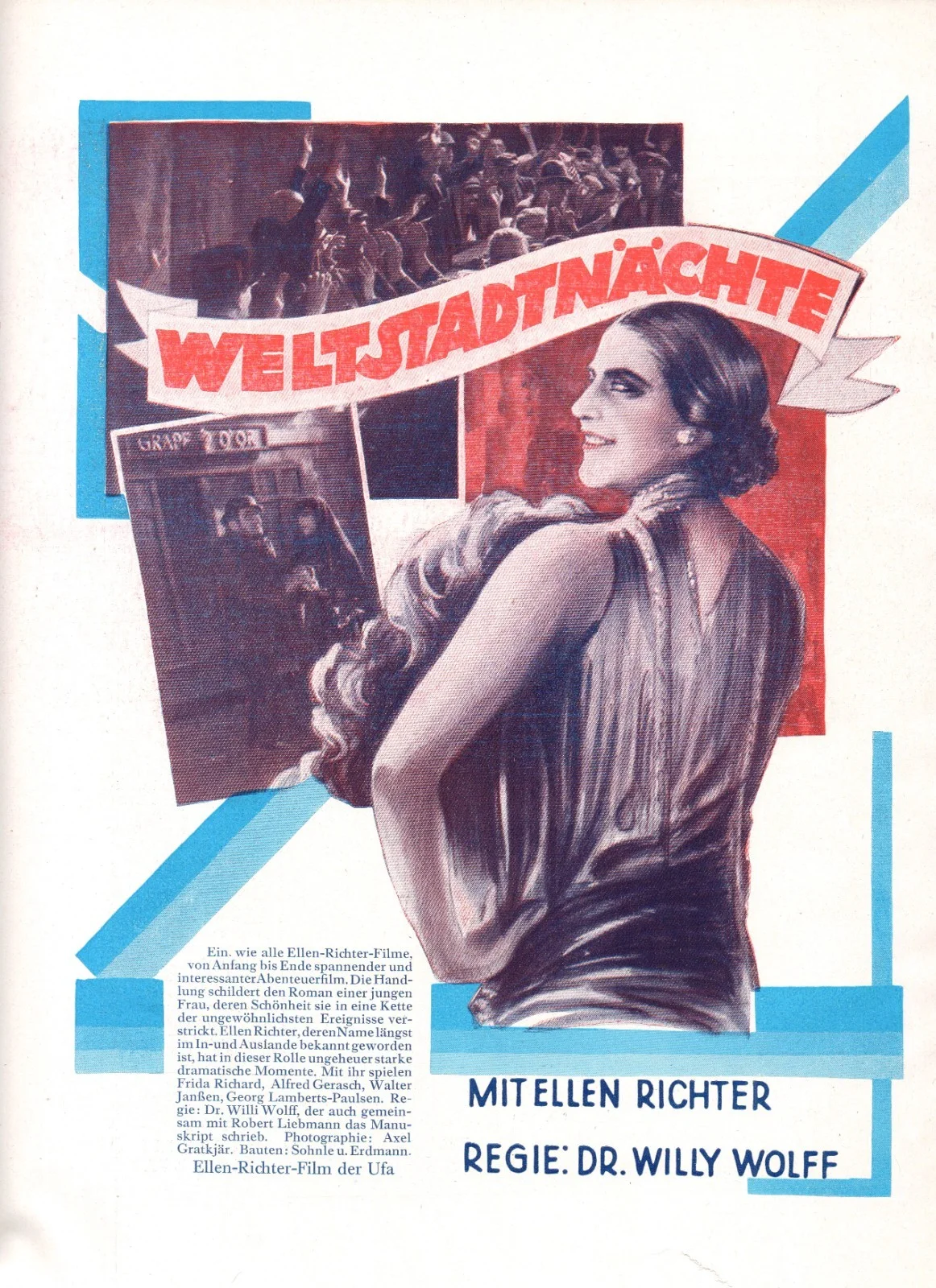 HOUSE OF LIES 1926 Lupu Pick Werner Krauss, Mary Johnson GERMAN ADVERT, изображение 2