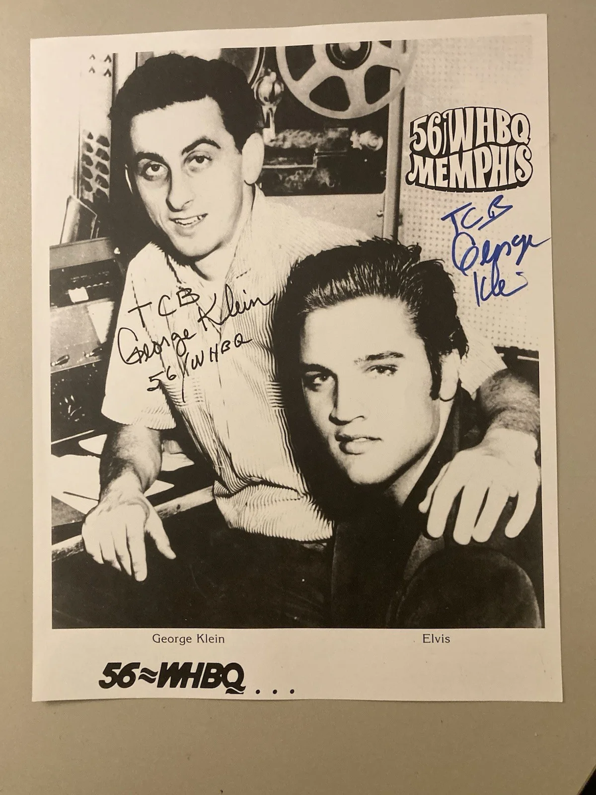 George Klein 1935-2019 W/Elvis Signed 8x 11.5 Stock card Handsigned With/COA/Wow, изображение 2