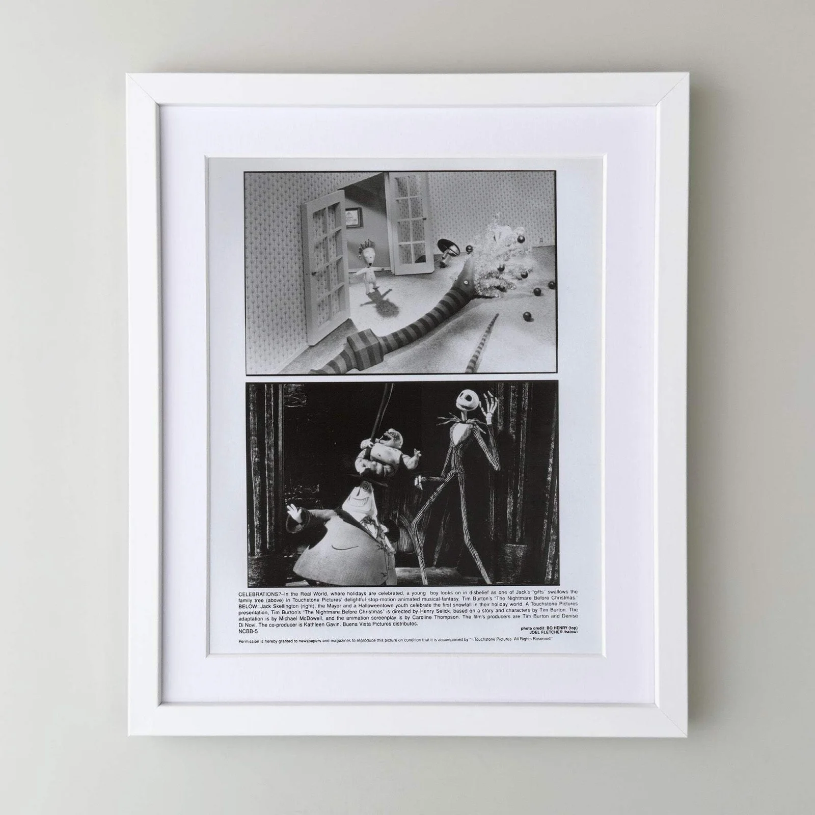 The Nightmare Before Christmas (1993) Press Publicity Still - Framed, image 3