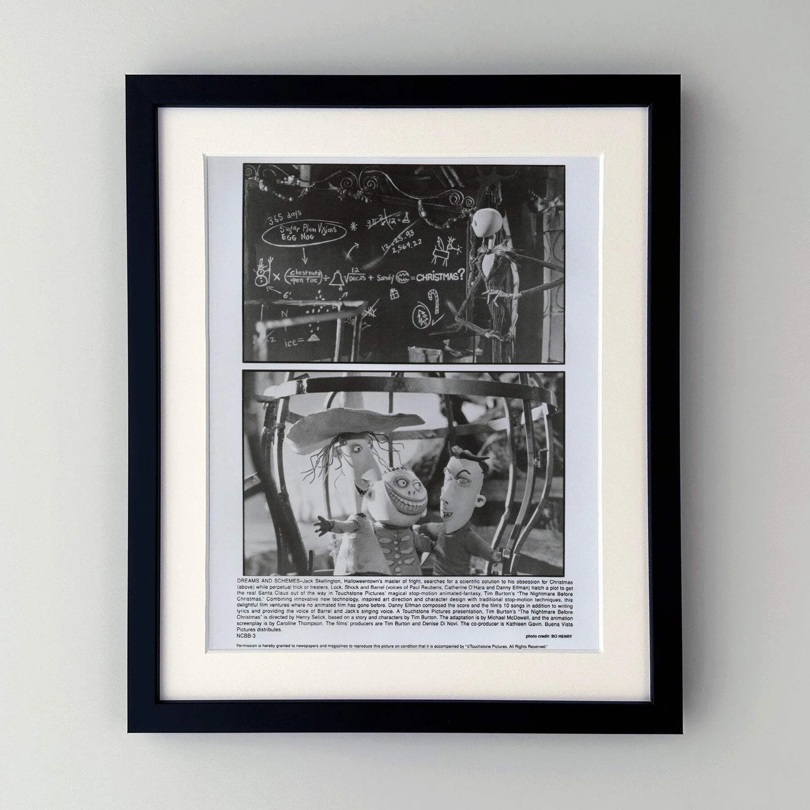 The Nightmare Before Christmas (1993) Press Publicity Still - Framed, image 2