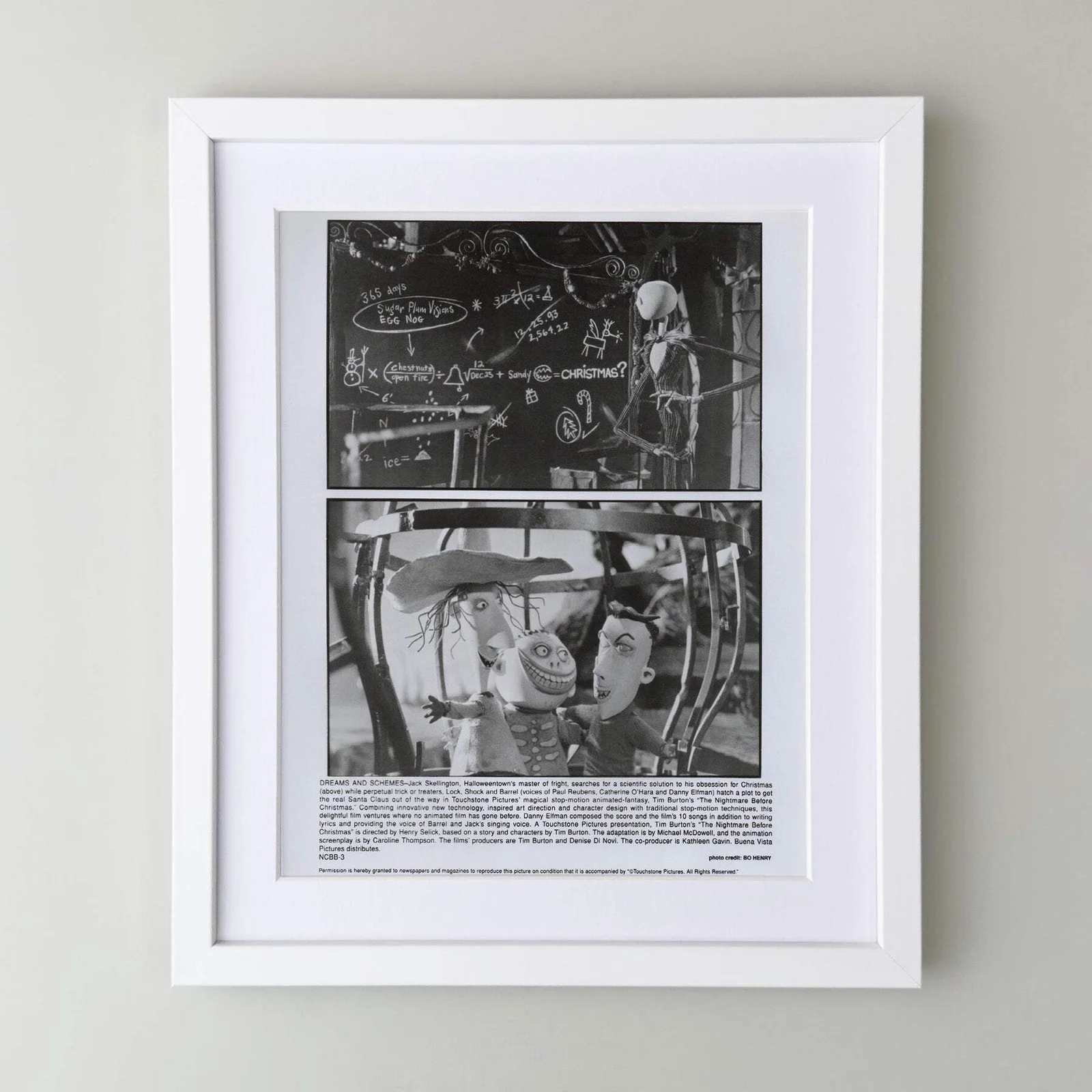 The Nightmare Before Christmas (1993) Press Publicity Still - Framed, image 3