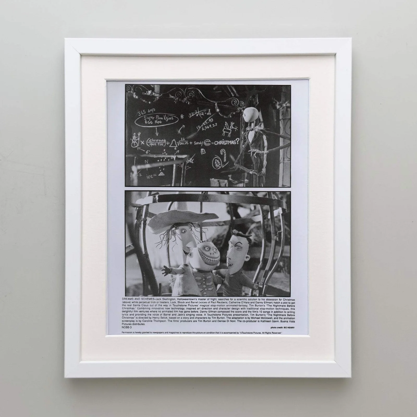The Nightmare Before Christmas (1993) Press Publicity Still - Framed, image 4