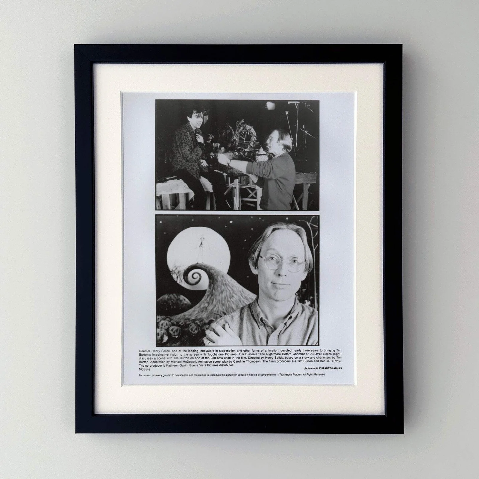The Nightmare Before Christmas (1993) Press Publicity Still - Framed, image 2