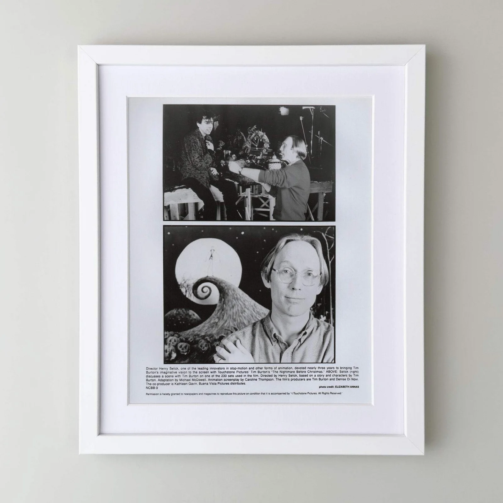 The Nightmare Before Christmas (1993) Press Publicity Still - Framed, image 3
