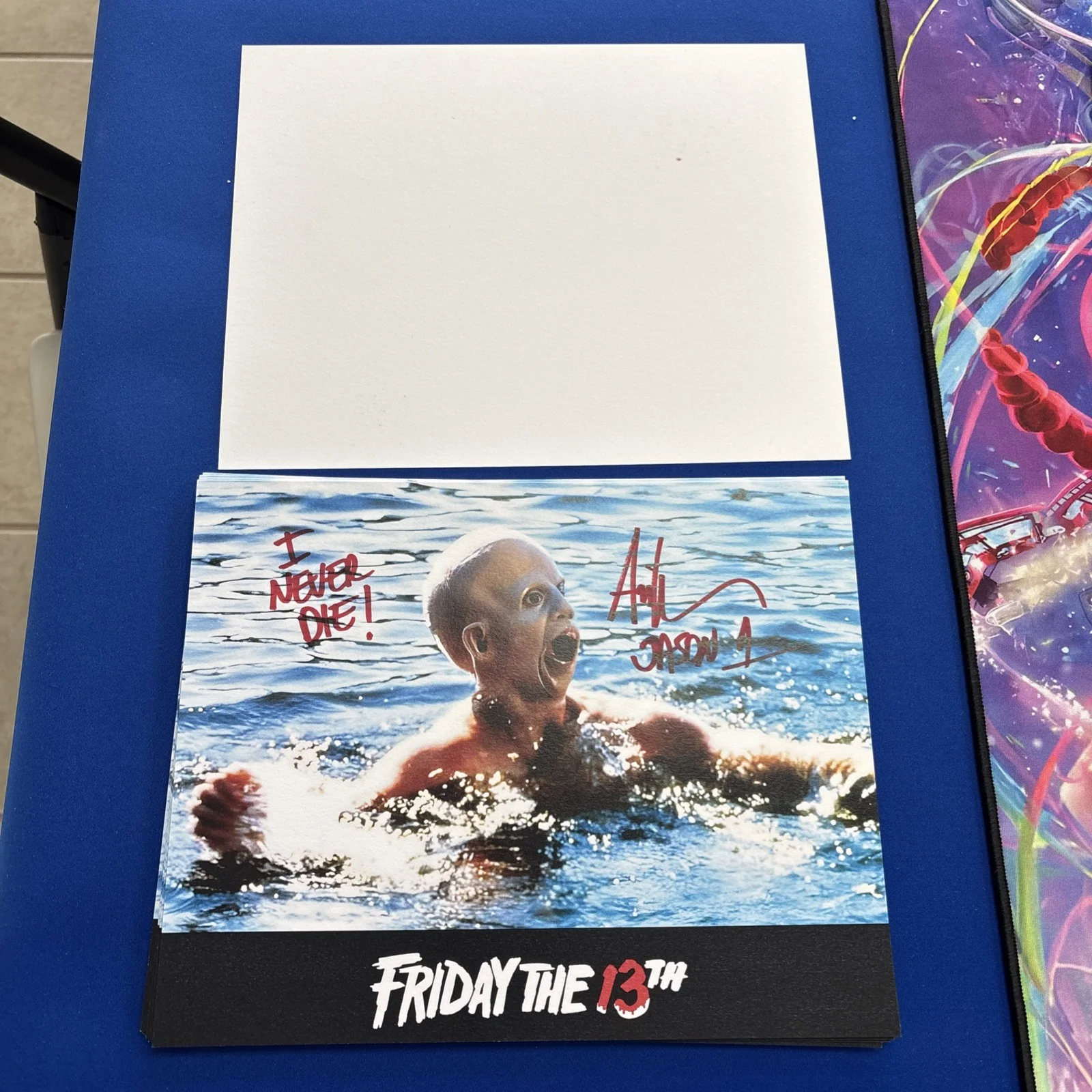 Ari Lehman — Ari Lehman Signed Friday The 13th Crystal Lake Photo 8x10 I Never Die (red ink), изображение 2