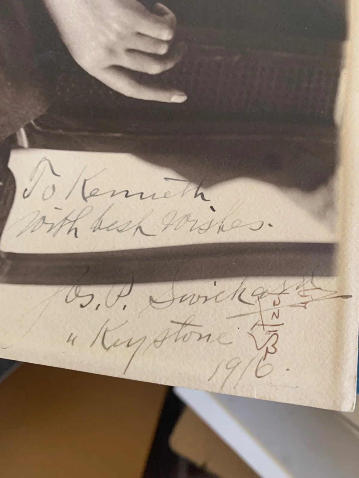 JOSEF SWICKARD Mack Sennett's Keystone Studio signed photo autograph 1916, image 2