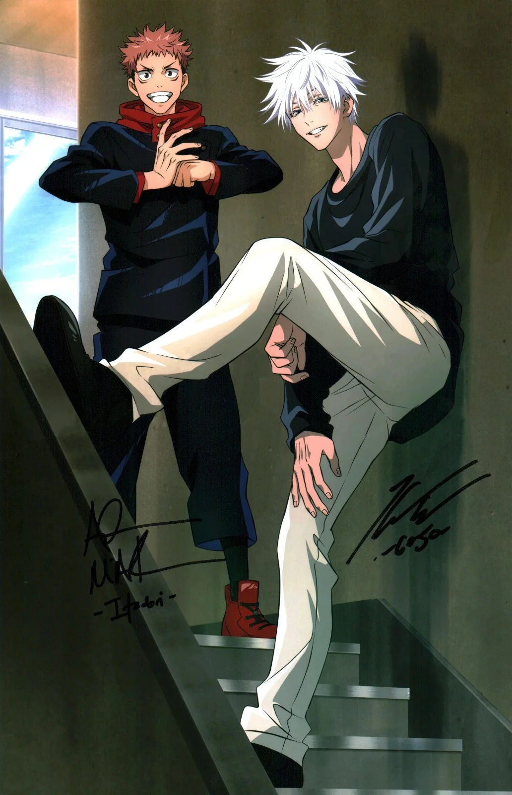 ADAM MCARTHUR; KAIJI TANG — Jujutsu Kaisen 11x17 Photo Poster Cast x2 Signed McArthur ,Tang JSA Cert Auto