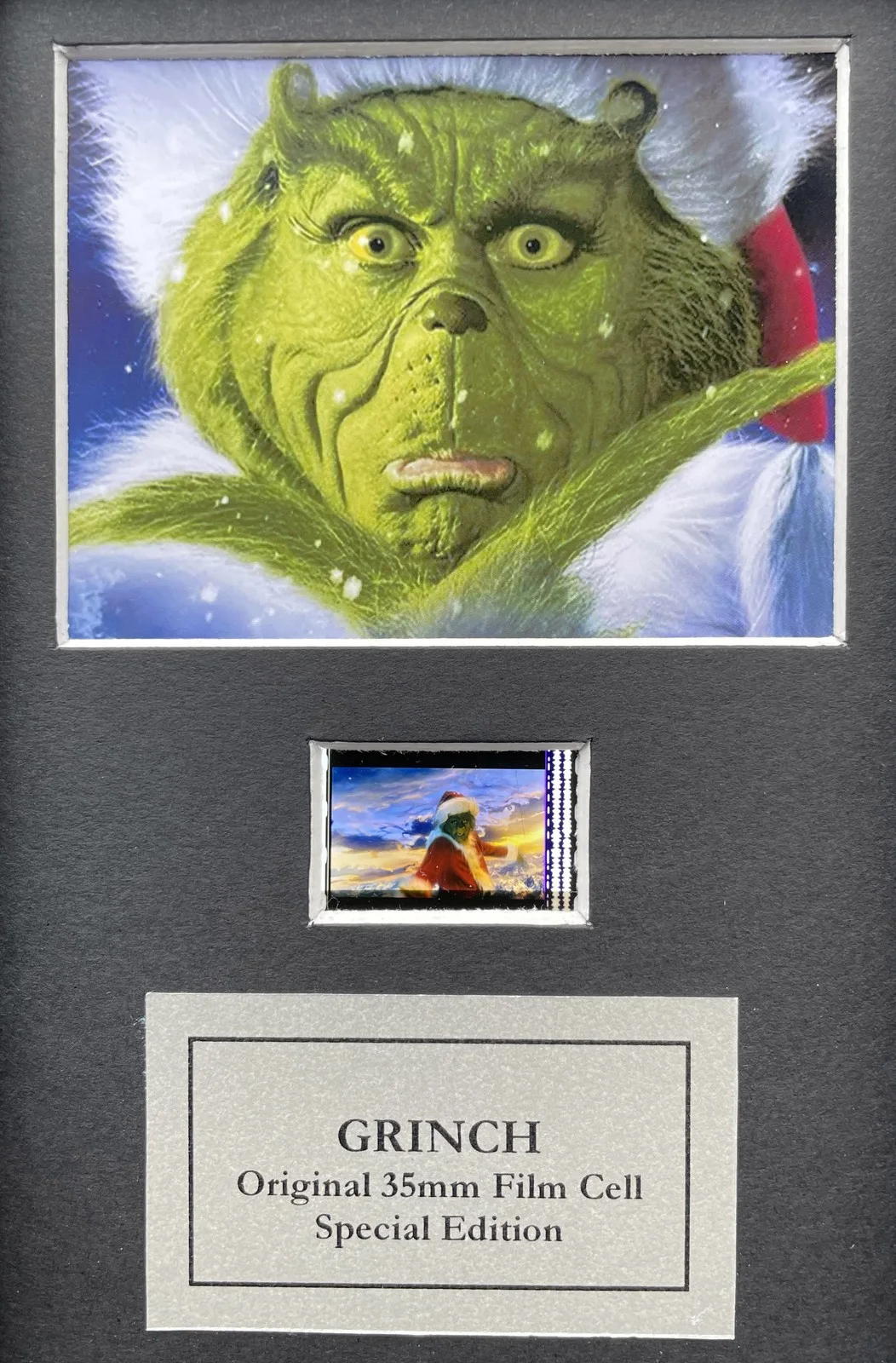 The GRINCH Original Mini 35mm Film Cells set within Quality Wood Frame + COA, image 2