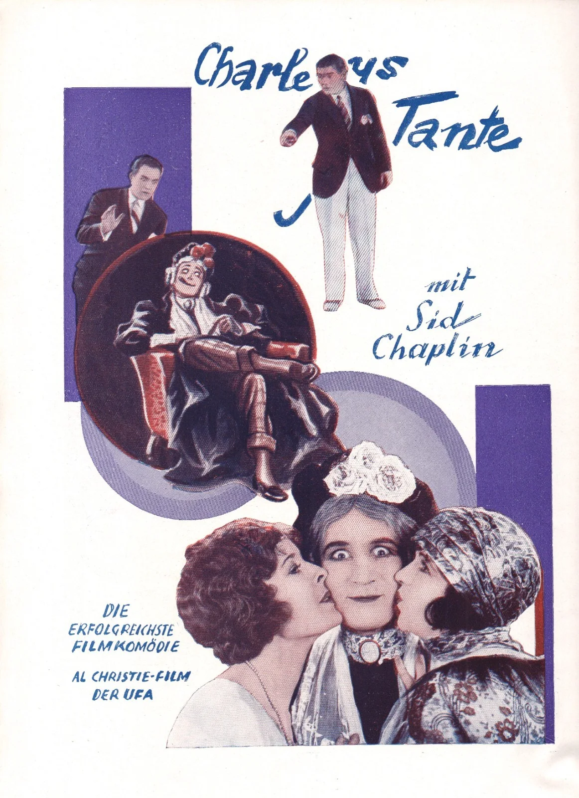 HAROLD LLOYD 1926 Why Worry? CHARLEY’S AUNT Syd Chaplin GERMAN ADVERT, image 2