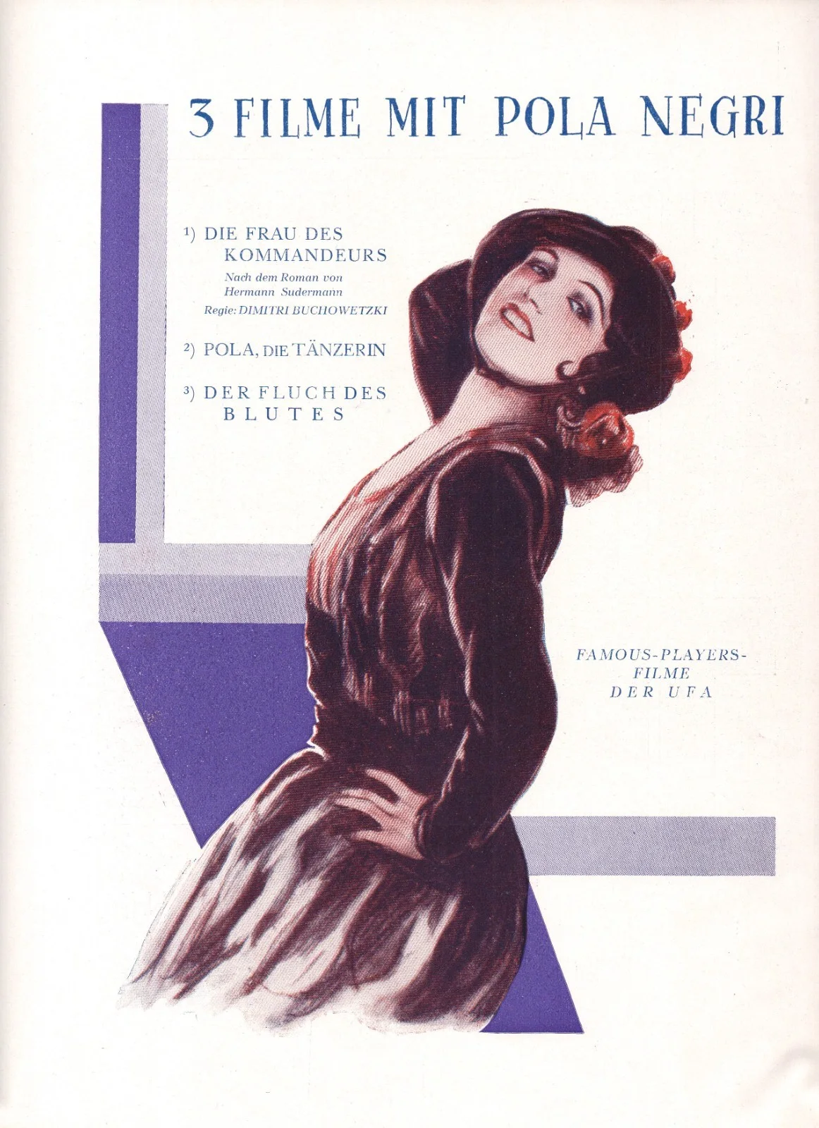 FORBIDDEN PARADISE 1926 Pola Negri, Rod La Rocque, Adolphe Menjou GERMAN ADVERT, изображение 2