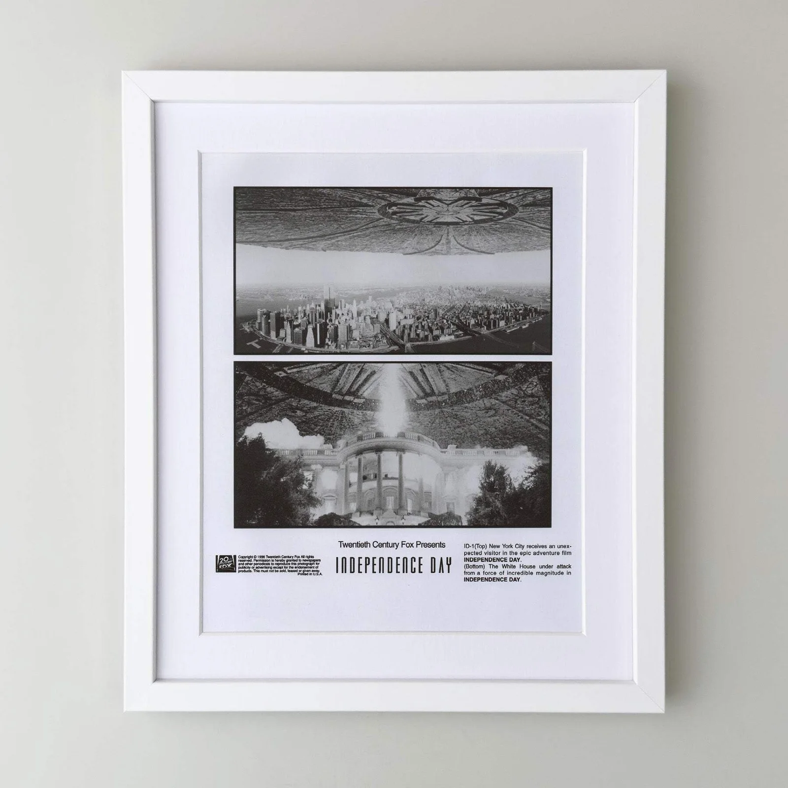 Independence Day (1996) Press Publicity Still - Framed, image 3