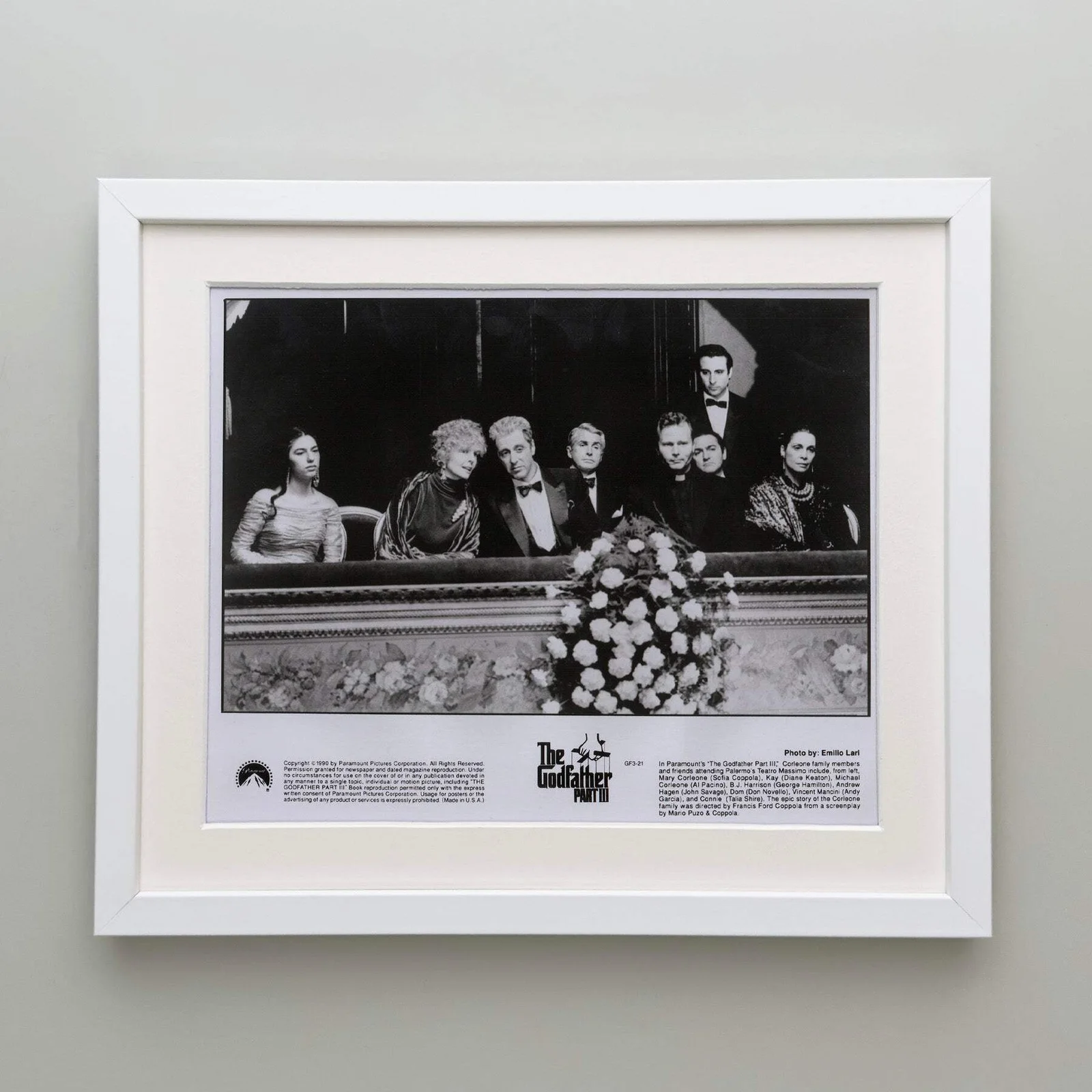 The Godfather Part 3 (1990) Press Publicity Still - Framed, image 4