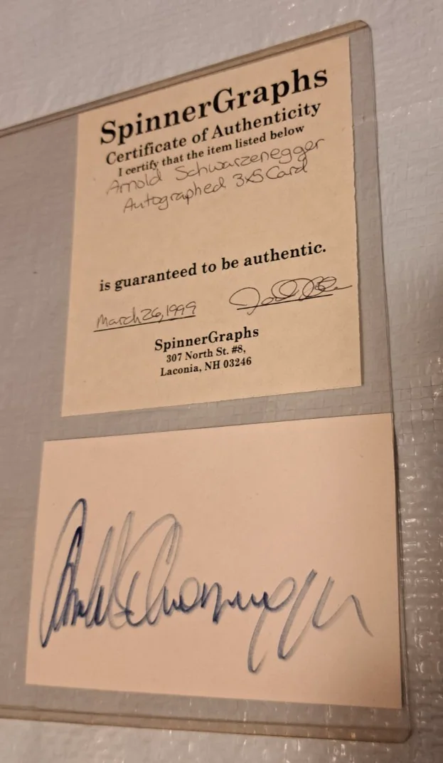 Arnold Schwarzenegger — Arnold Schwarzenegger Autograph w/COA Conan Press Photos ++ Plus Fitness Books, изображение 4