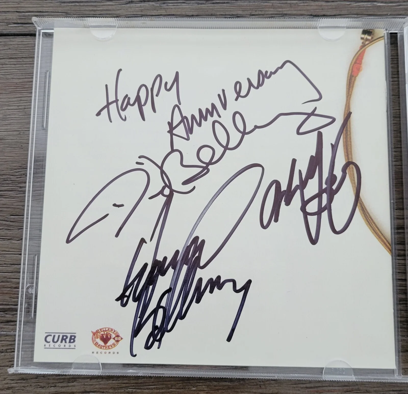BELLAMY BROTHERS Autographed CD Cover ANGELS & OUTLAWS Vol 1 Signed CD, изображение 3